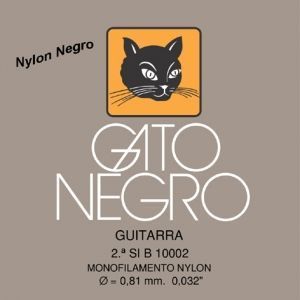 Cuerda 2&ordf; (Si) Gato Negro nylon NEGRO 10002N