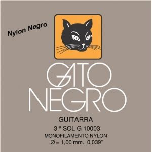 Cuerda 3&ordf; (Sol) Gato Negro nylon NEGRO 10003N