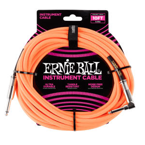 Cable Ernie Ball Trenzado EB6077 Verde/Negro 3m