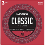 Pack de 3 juegos Daddario EJ27N-3D Classic Nylon